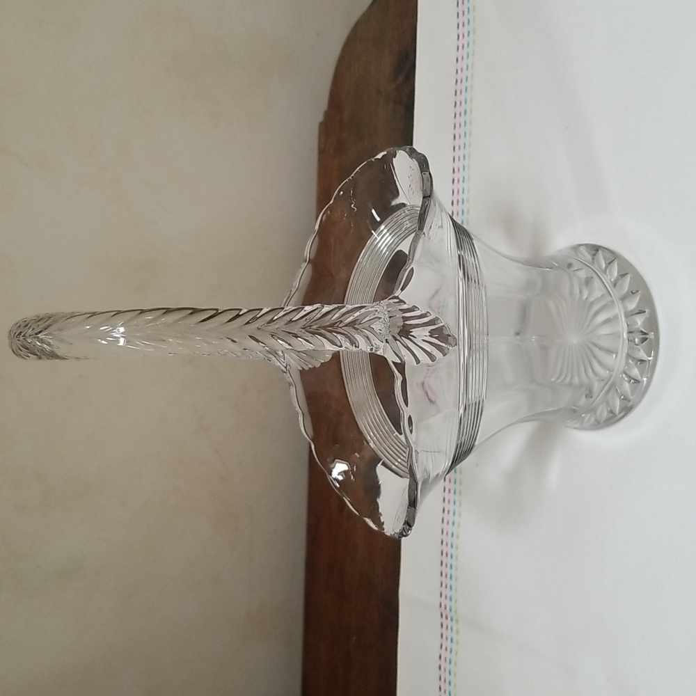 Vintage Clear Pressed Glass "Bride's Basket" by Duncan Miller